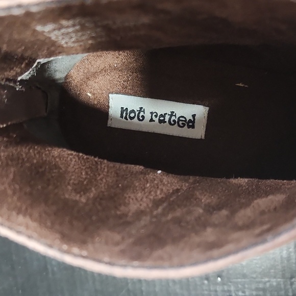 NOT RATED KYLA FAUX LEATHER WOVEN BLOCK HEEL WESTERN ANKLE BOOTIE - Picture 9 of 12